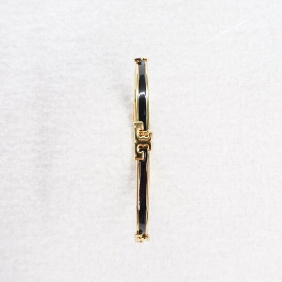 Tory Burch Serif-T Enameled Stackable Bracelet Black OS - Picture 9 of 12